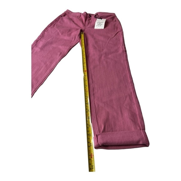 COSMIC BLUE LOVE Pink Flamingo Denim Jeans Stretch Skinny Split Cuffs Size 27P - Picture 8 of 14